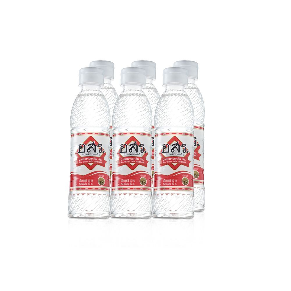 [สินค้าส่งด่วน] อสร.น้ำส้มสายชูกลั่น 5% 250 มล.X6