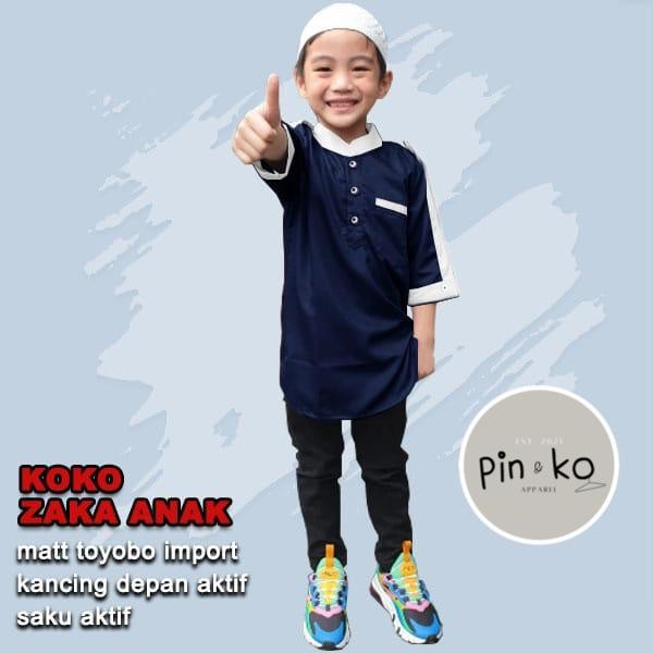 KATUN Muna PIK - Koko Zaka Children 4 - 11 Years Koko Zaka Childrens Toyobo เสื้อเชิ้ตผ้าฝ้ายมุสลิม 