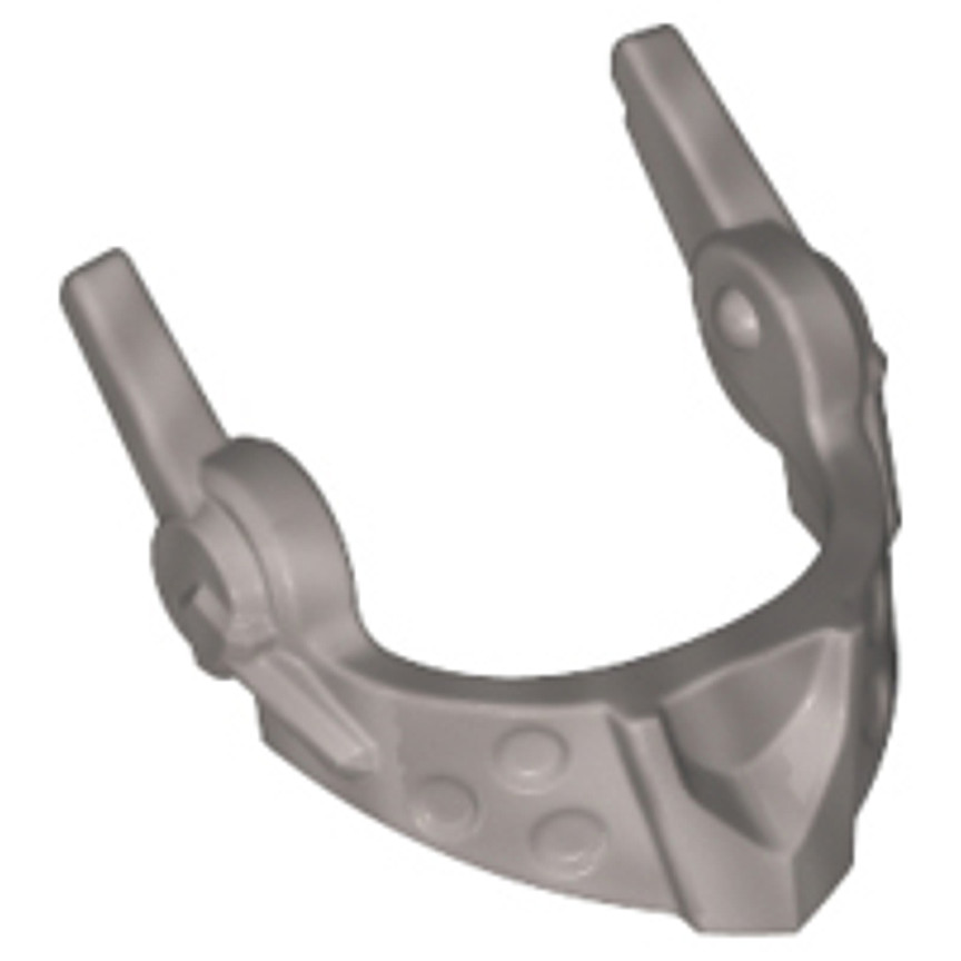 Brick2cube Part - Minifigure, Visor Pointed with Round Dimples and Spikes - 22393