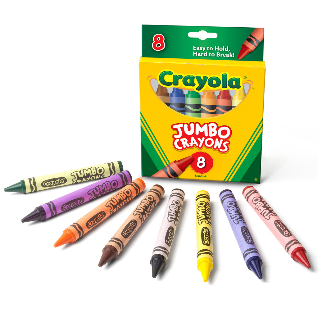 Crayola 8Ct. Jumbo Crayons เครโยล่า สีเทียนจัมโบ้ 8 สี คลาสสิค 52-0389
