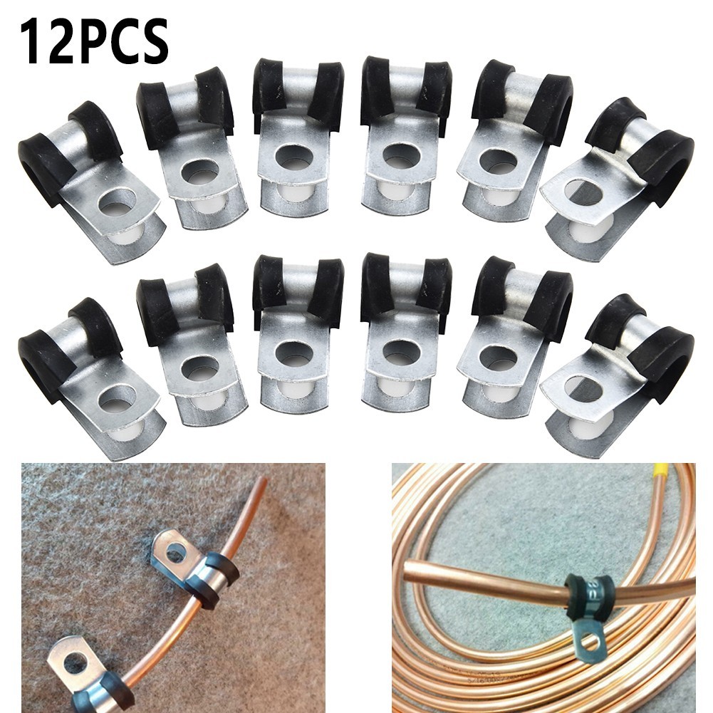 เส้นคอเต่า R combednBracket P Clips Rubber Lined P Clips 3/16\" (4.7mm) แพ็ค 12 ชิ้น