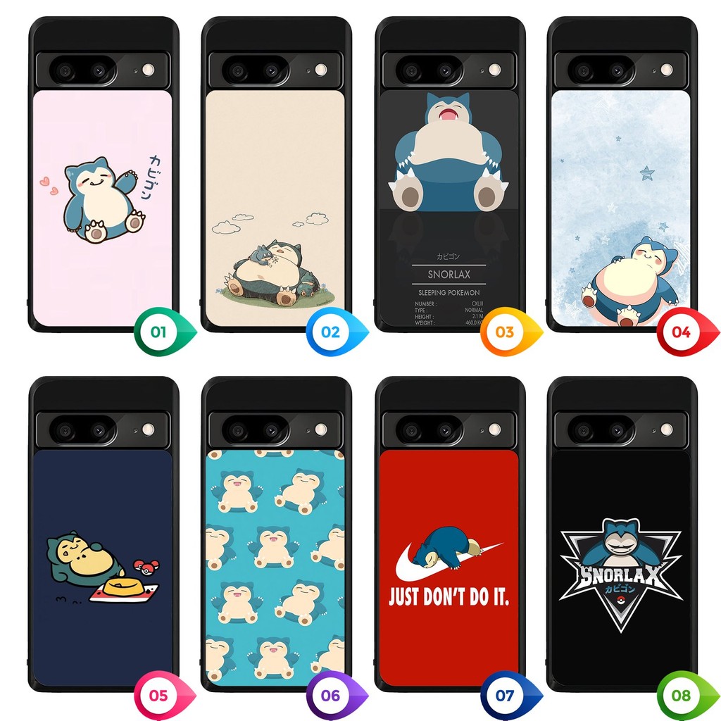 กรณีปลอกที่กําหนดเอง Google Pixel 10 9 8 7 6 5 4 4A Pro XL 4G 5G Snorlax FDZ0078