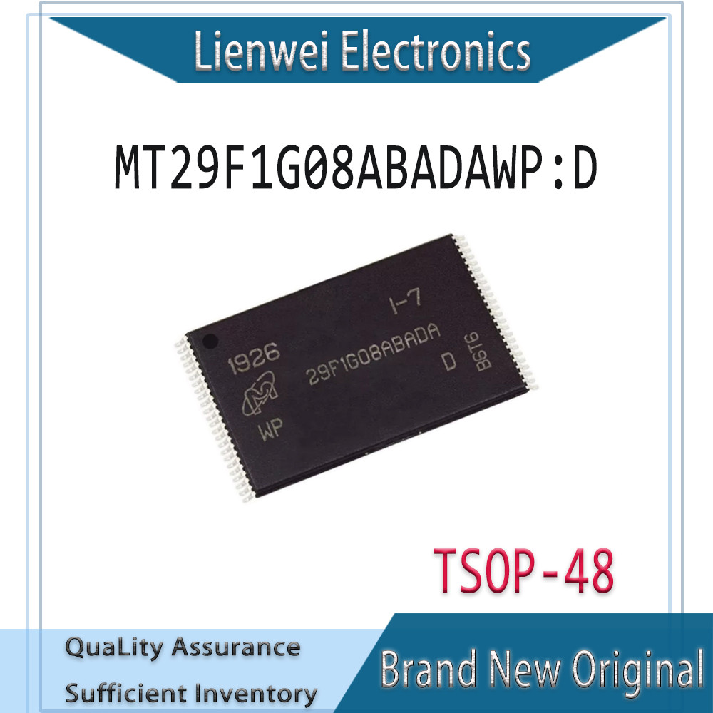 100% ใหม่เดิม 29F1G08ABADA MT29F1G08ABADAWP:D 128MB NAND FLASH IC Chipset TSOP-48