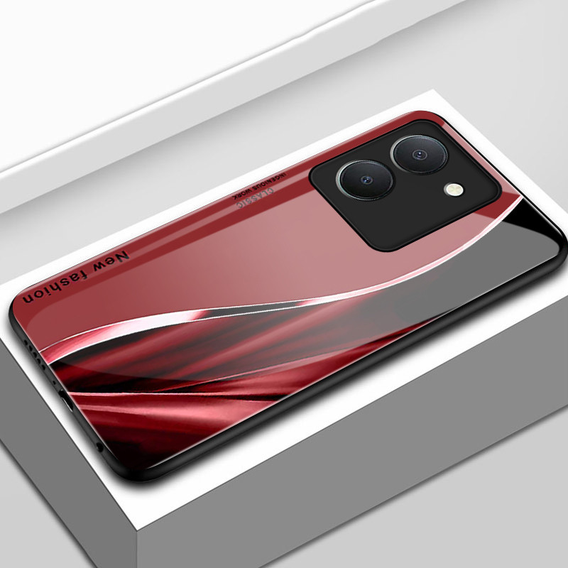 เคสสำหรับ VIVO Y36 5G Y27 5G Y27s Y77T Y35 4G เคสโทรศัพท์เส้นเปลือกแก้วกันกระแทก