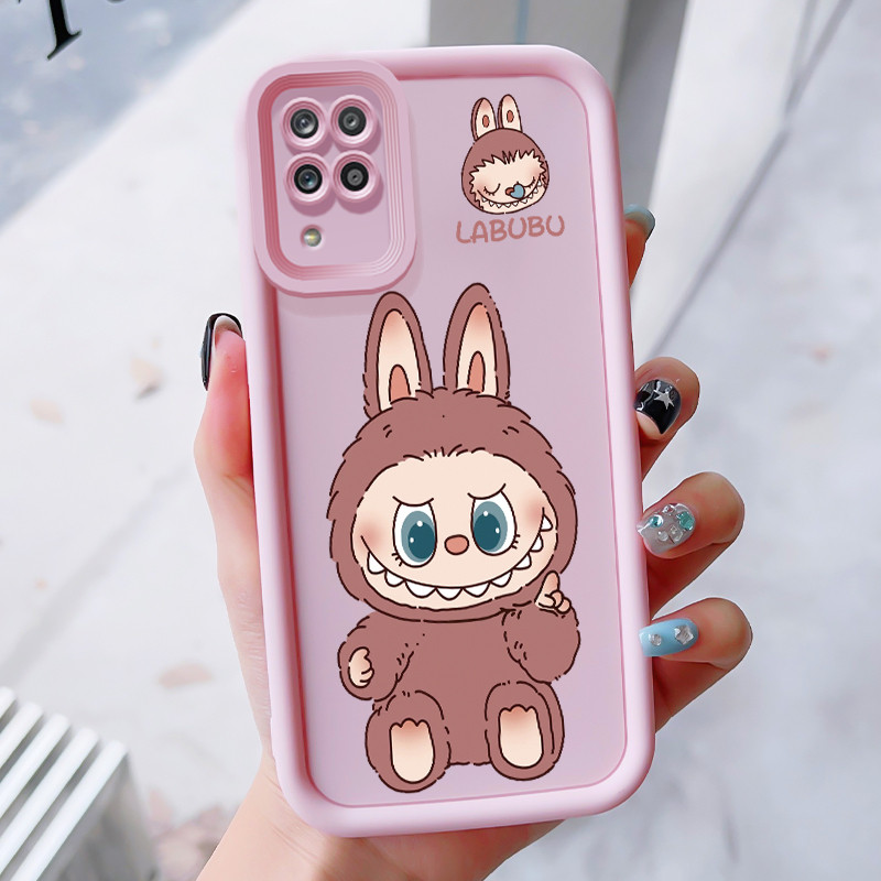 เคสสำหรับ Samsung A12 4G A12 5G F12 M12 เคสโทรศัพท์สัตว์ประหลาดน่ารักสามสีซิลิโคนกันกระแทก