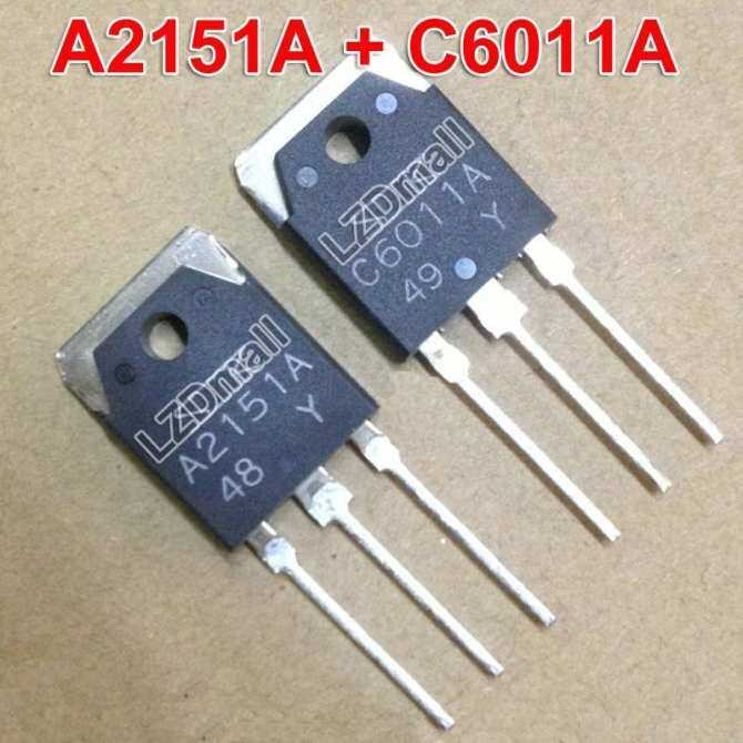 1 คู่ C6011A A2151A ( 2SC6011A + 2SA2151A ) C6011 A2151 2SC6011 2SA2151 ใหม่เดิม