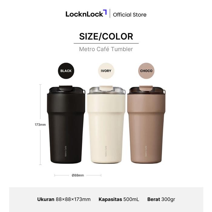 FCR0 Locknlock Metro Cafe Ceramic Coating Tumbler 500Ml - Lhc4357