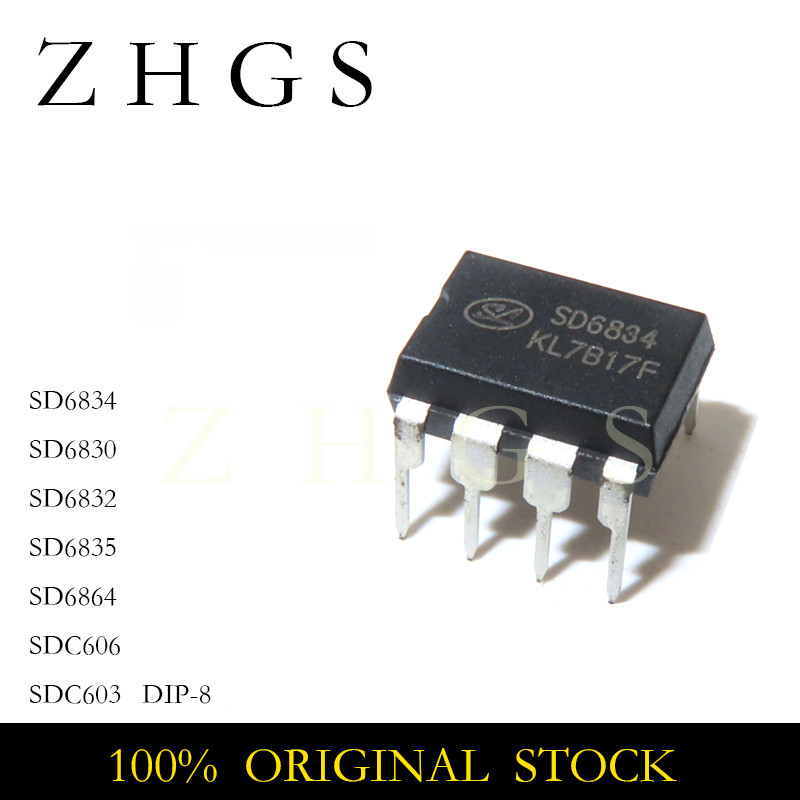 10PCS SD6834 DIP-8 SD6834 DIP SD6835 SD6832 SD6830 SD6864 SDC606 SDC603 ใหม่ SOTCK