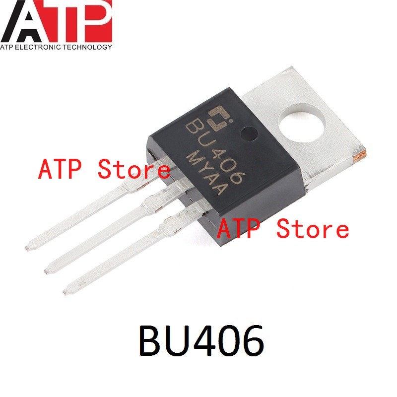 50 ชิ้น/ล็อต 100% ใหม่ Original BU406 TO-220 BJT NPN 200V 7A TO-220-3L ทรานซิสเตอร์