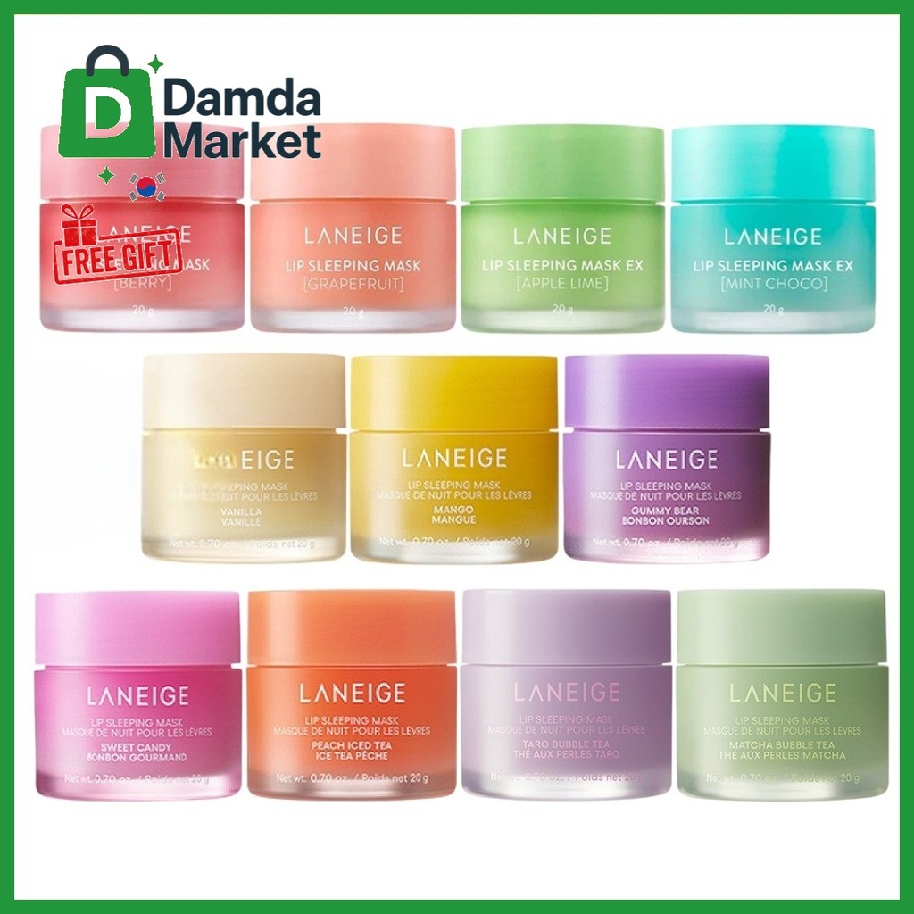 LANEIGE Lip Sleeping Mask EX 20g - Berry, Grapefruit, Apple Lime, Mint Choco, Vanila, Mango, Gummy B