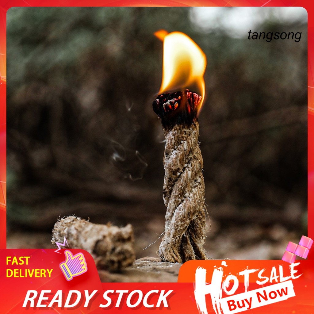 [TAN]Tinder Rope Multifunctional Wind-Proof Mini Outdoor Hiking Camping Lightweight Tinder for Picni