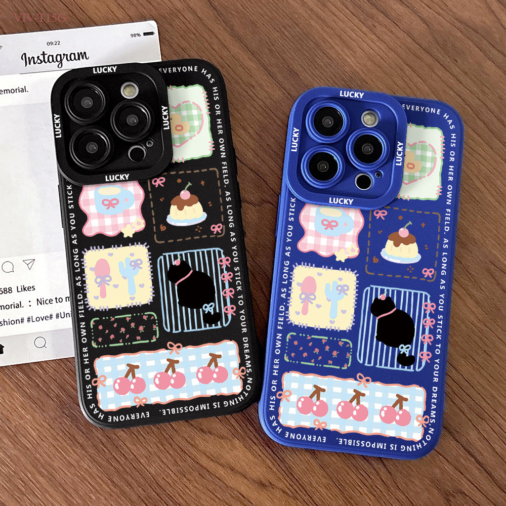 VIVO V40 V15 V9 S1 T1 Lite 4G 5G โหมดกรณี Softcase Hp Kesing ปลอก XTY-09 S6-0015