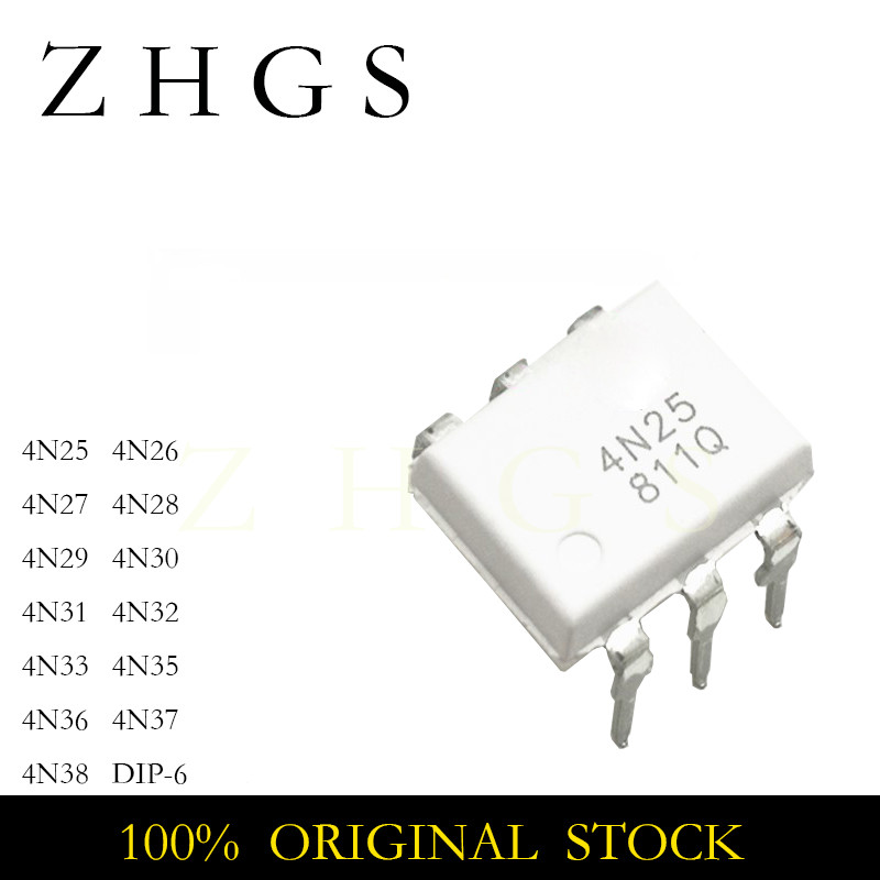 20PCS 100% ใหม่ 4N25 4N26 4N27 4N28 4N29 4N30 4N31 4N32 4N33 4N35 4N36 4N37 4N38 DIP-6 Optocoupler