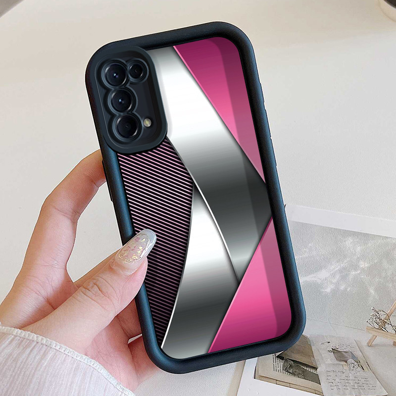 เคส Hp สําหรับ OPPO Reno 5 4G Reno 5 5G Reno 5K Find X3 Lite Hp Case Casing pattern Texture Steel Ca