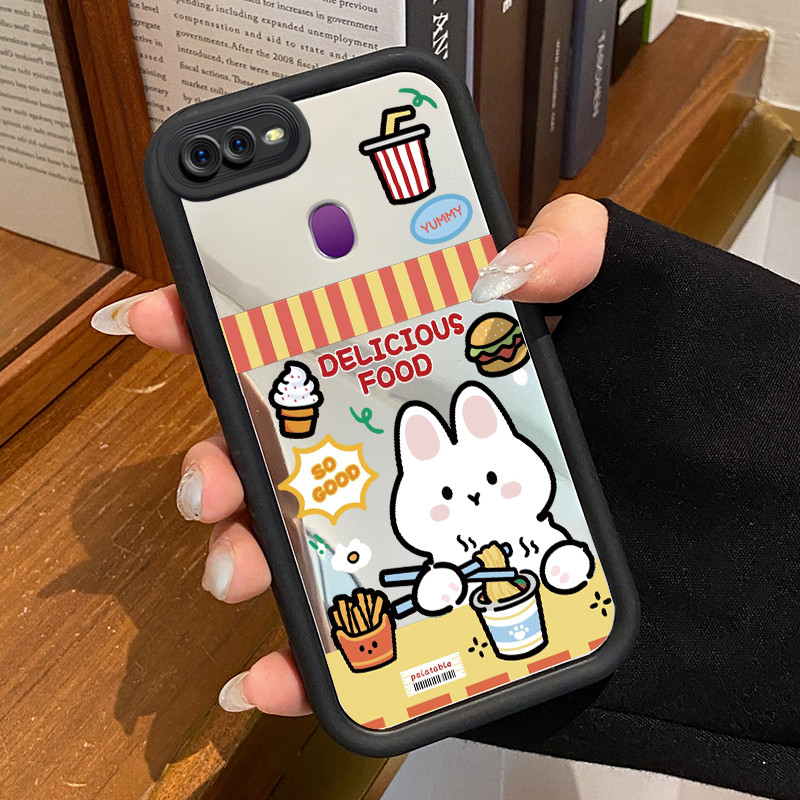OPPO F9 F9 Pro A7x Realme 2 Pro Realme U1 Case Softcase Cesing Instant Noodle Phone Case Rabbit Bear