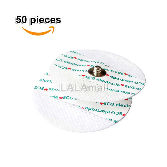 50 ชิ้น ECG Electrode Patch ECG เครื่องอุปกรณ์เสริม ECG Electrode แผ่นผู้ใหญ่ผ้าไม่ทอ Electropcardio