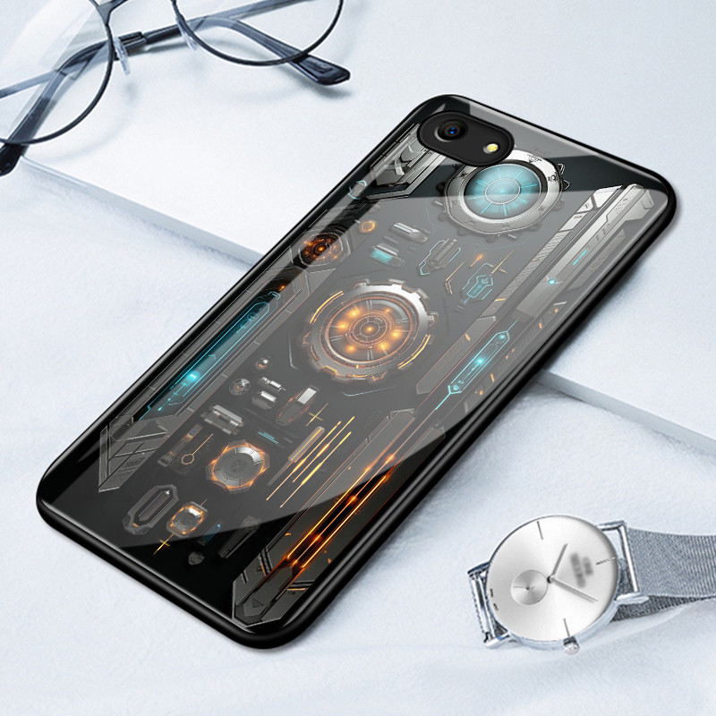เคสสำหรับ OPPO A83 2018 A1 2018 เคสโทรศัพท์เครื่องจักรเปลือกแก้วกันกระแทก