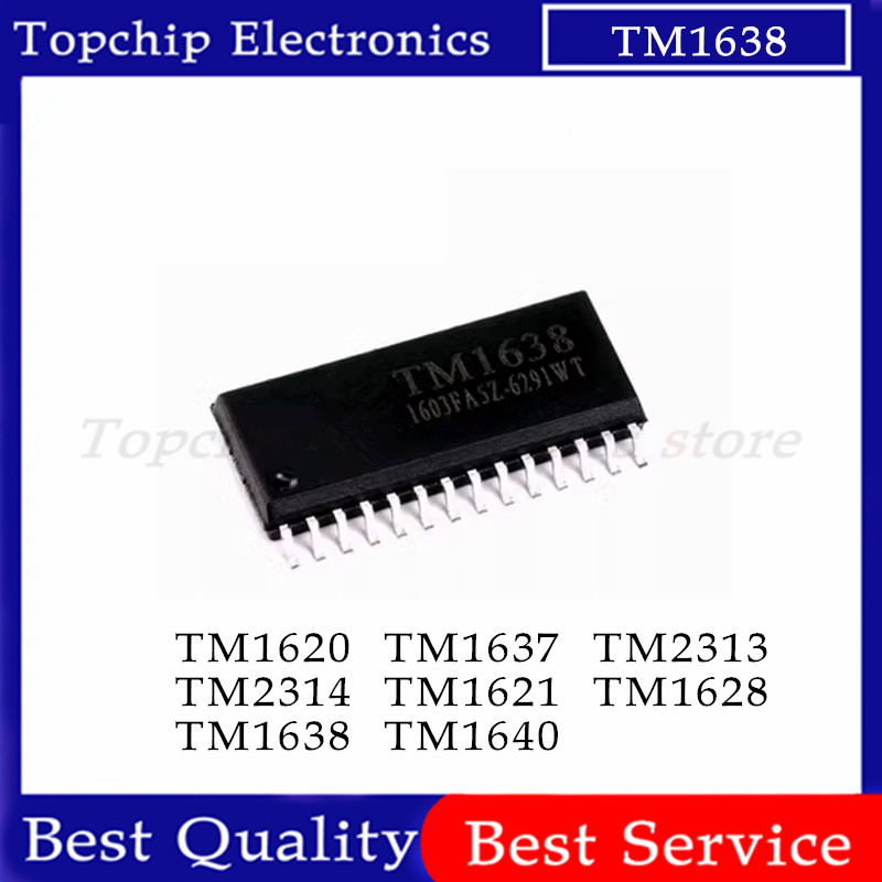 10 ชิ้น TM1637 TM1620 SOP-20 TM2313 TM2314 TM1621 TM1628 TM1638 TM1640 SOP-28 ชิป SMD