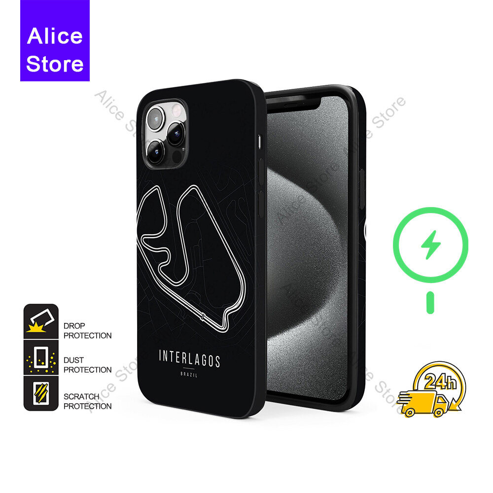 Interlagos F1 Track เคสโทรศัพท์สําหรับ iPhone 17 Pro Max / iPhone 16 Pro Max / 15 Pro Max / 13 ป้องก