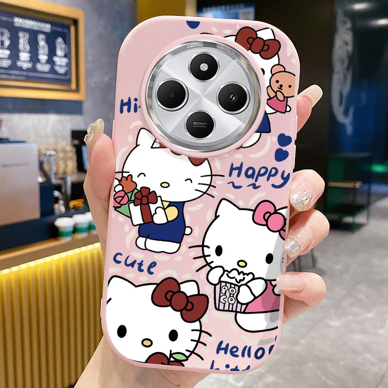 เคสสำหรับ Xiaomi Redmi 14C 4G 14C 5G A4 5G 14R 5G POCO C75 5G POCO M7 5G เคสโทรศัพท์กระต่ายแมวน่ารักกันกระแทกกลมและอ้วน