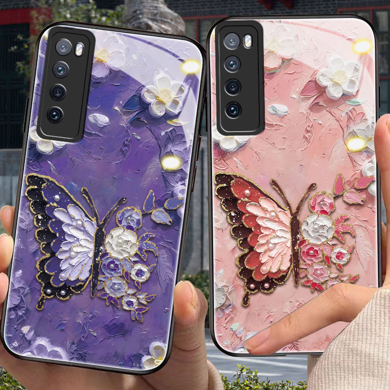 ปลอกผีเสื้อสําหรับ huawei nova 7/se/i,2/i/lite,3/i,4/e,5/t,6,8/i,9/se,10/se,11,y61,y70,y90,mate 9,10