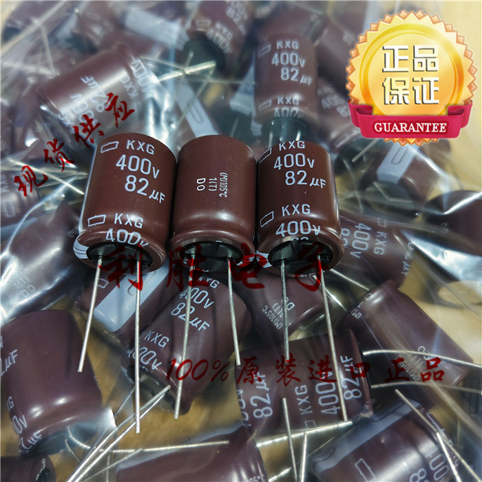 2PCS 82UF 400V ญี่ปุ่น NCC NCC ตัวเก็บประจุ 400V82UF 18 * 25KXG ความถี่สูงความต้านทานต่ํา