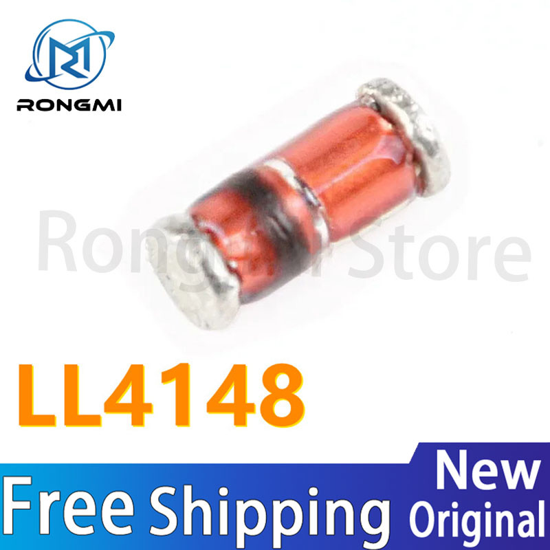1000 ชิ้น/ล็อตใหม่ LL4148 LL34 4148 SOD-80 1N4148 IN4148 Switching Diode SMD
