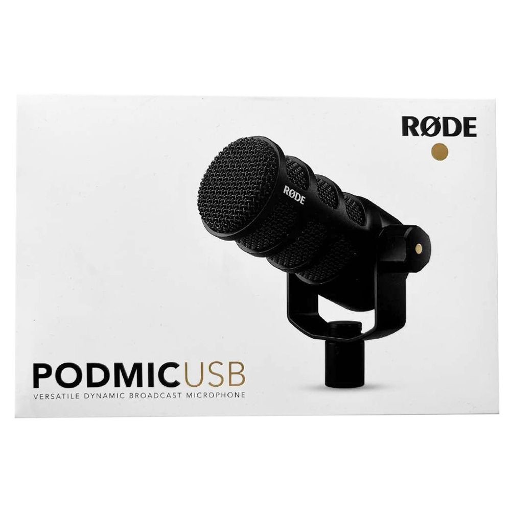 RODE PodMic USB Dynamic Broadcast Microphone (Black) - Analog XLR & Digital USB-C