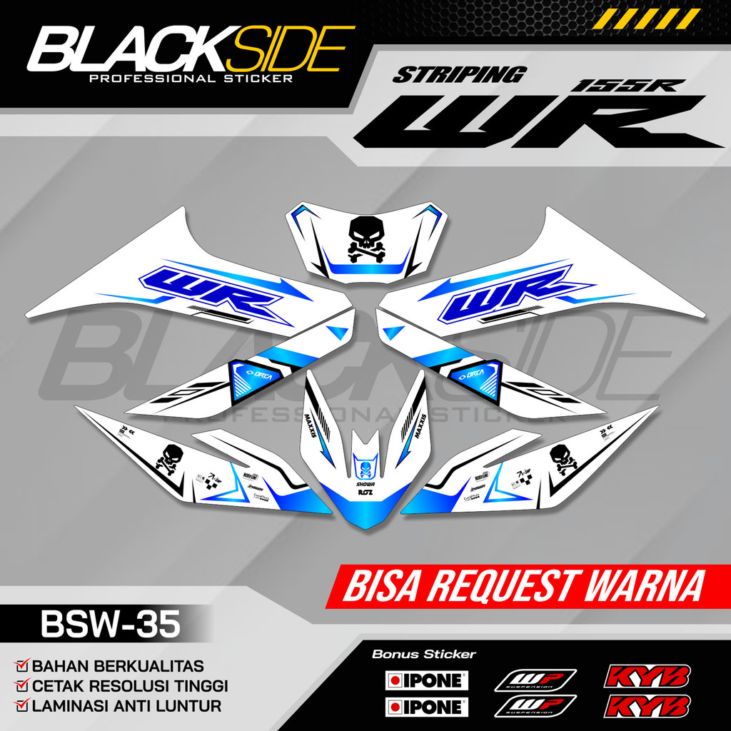Yamaha WR 155 Striping - รายชื่อสติ๊กเกอร์ WR 155 - 35 อัน