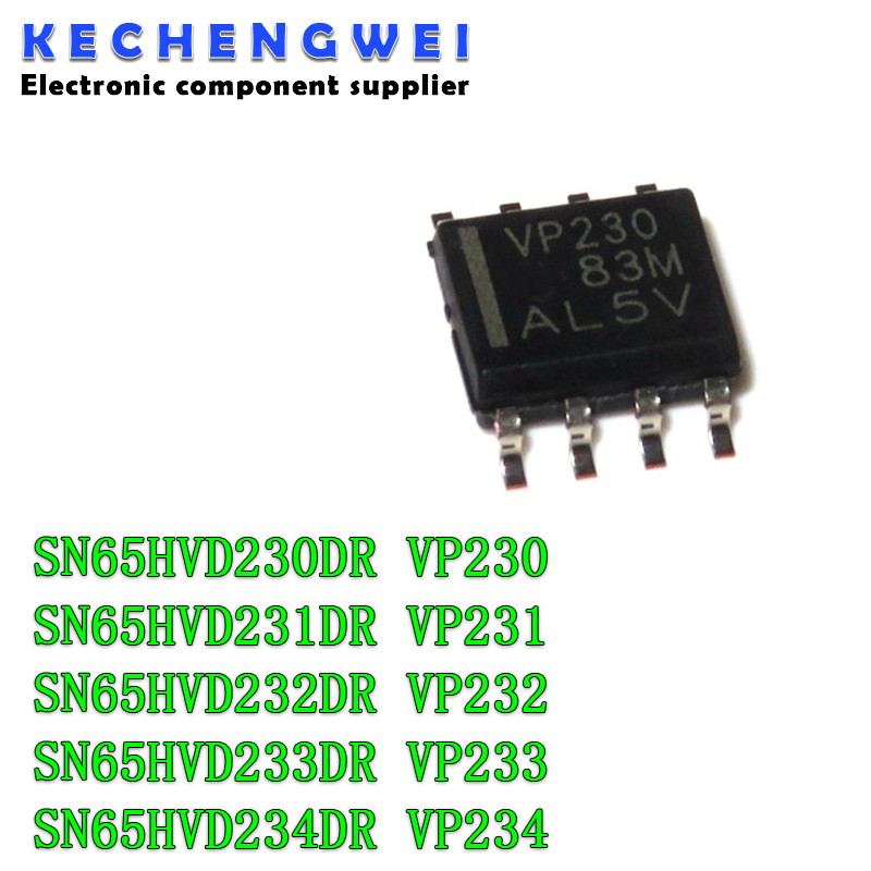 10 ชิ้น/ล็อต SN65HVD230DR VP230 SN65HVD231DR VP231 SN65HVD232DR VP232 SN65HVD233DR VP233 SN65HVD234D