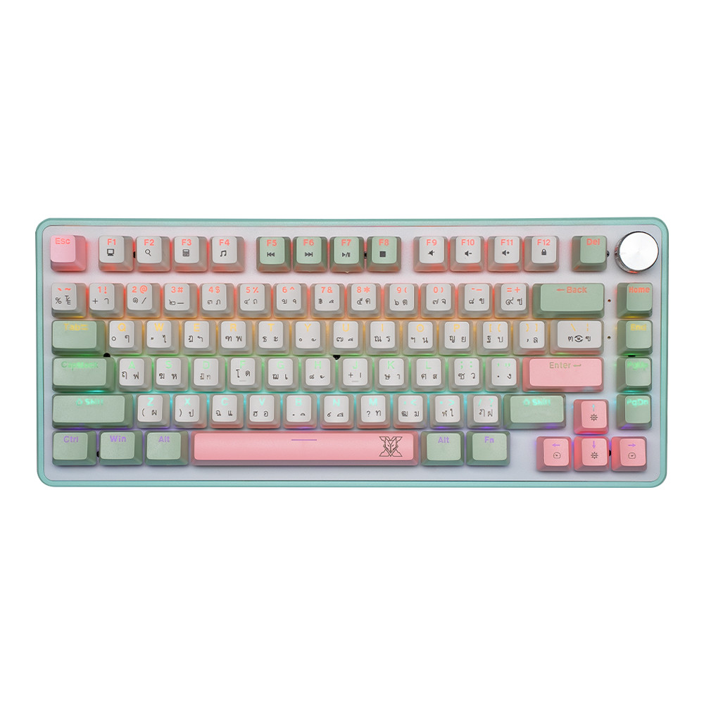 KEYBOARD (คีย์บอร์ด) NUBWO X804 CYGNUS RED SWITCH MINI RGB EN/TH - GREEN ()