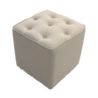 สตูลผ้าทรงเหลี่ยม KASSA รุ่น Jeep สีครีม