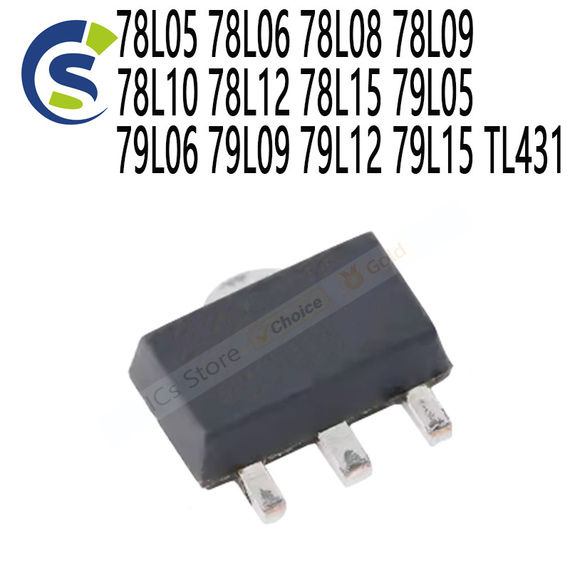 20 ชิ้น/ล็อตใหม่ SOT-89 SMD 3-Terminal Regulators 78L06 78L08 78L09 78L10 78L12 78L15 79L05 79L06 79