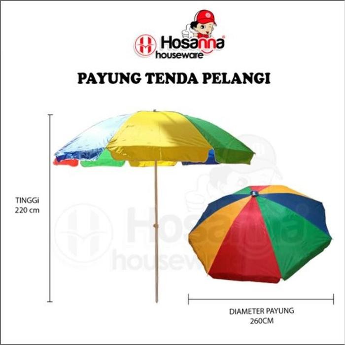 TENDA 240 Cm RAINBOW BEACH TENT UMBRELLA, SALES, TRADE, GARDEN, Pkl.