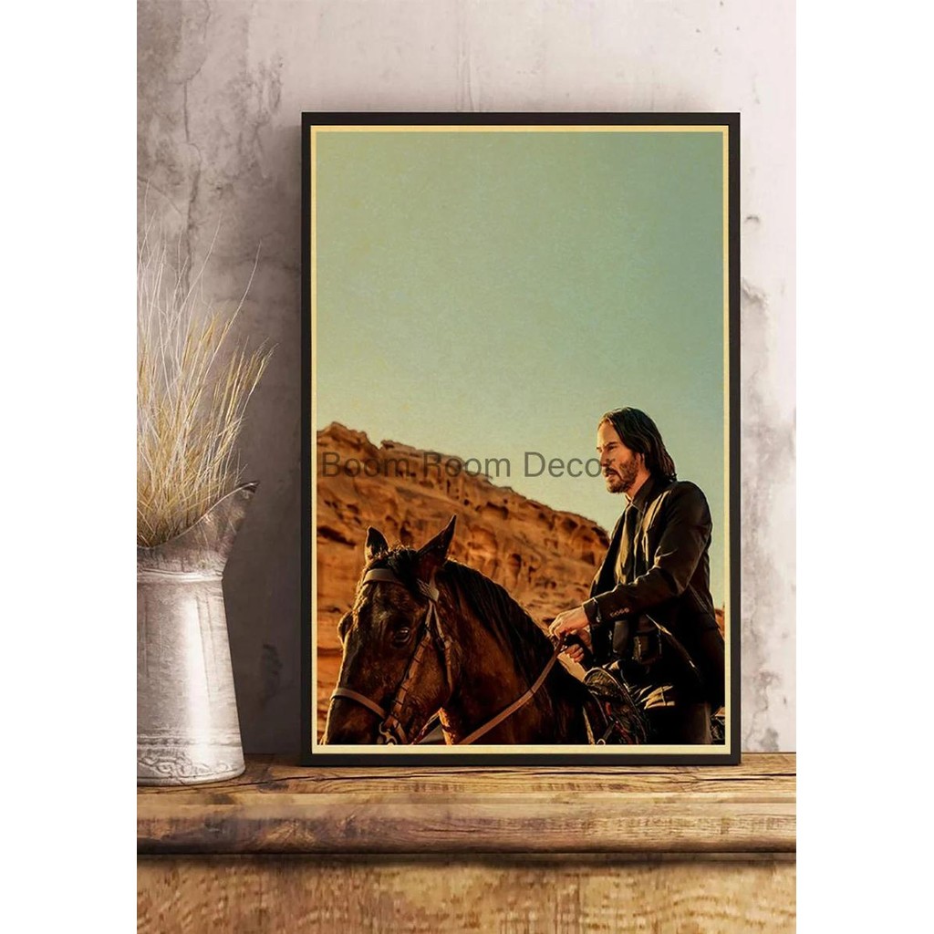 โปสเตอร์ภาพยนตร์ John Wick 4, พิมพ์ศิลปะผ้าใบคราฟท์, ตกแต่งผนังคิดถึงสําหรับบ้าน, คาเฟ่, ห้องนอน, ศิ