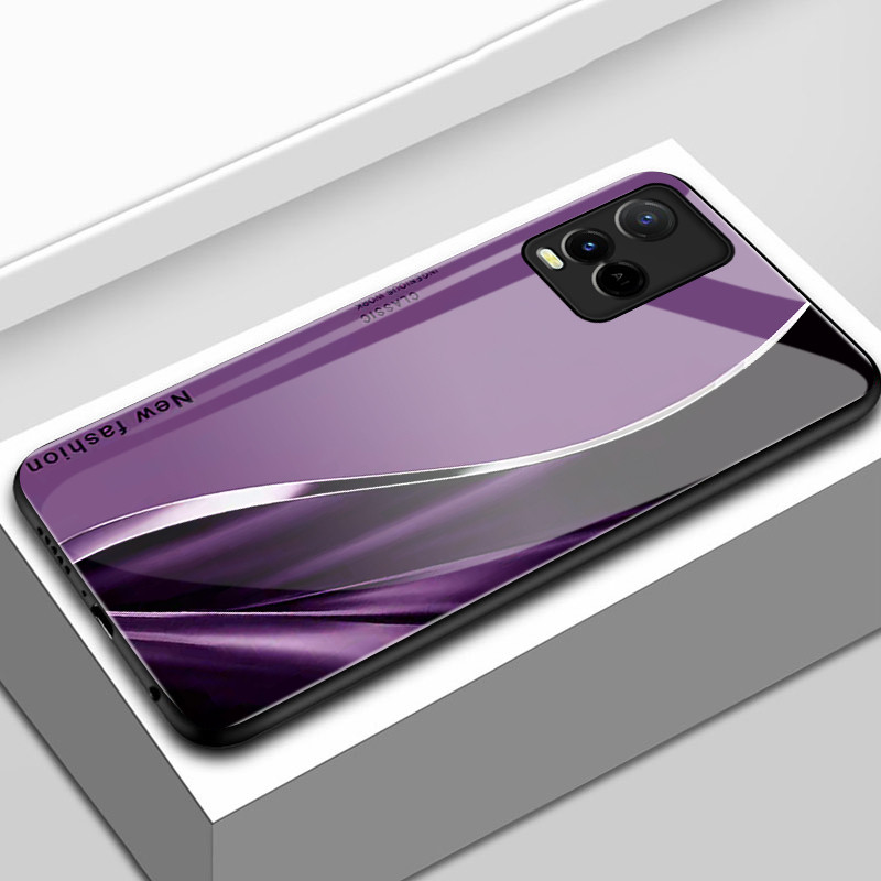 เคสสำหรับ VIVO Y21 Y21s Y21t Y21e Y21a Y21G Y33T Y33s เคสโทรศัพท์เส้นเปลือกแก้วกันกระแทก