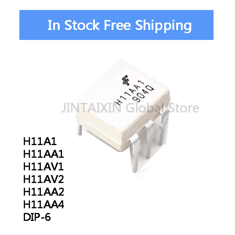 10 ชิ้น H11A1 H11AA1 H11AV1 H11AV2 H11AA2 H11AA4 DIP-6 Optocoupler ชิป IC ในสต็อกขายส่ง