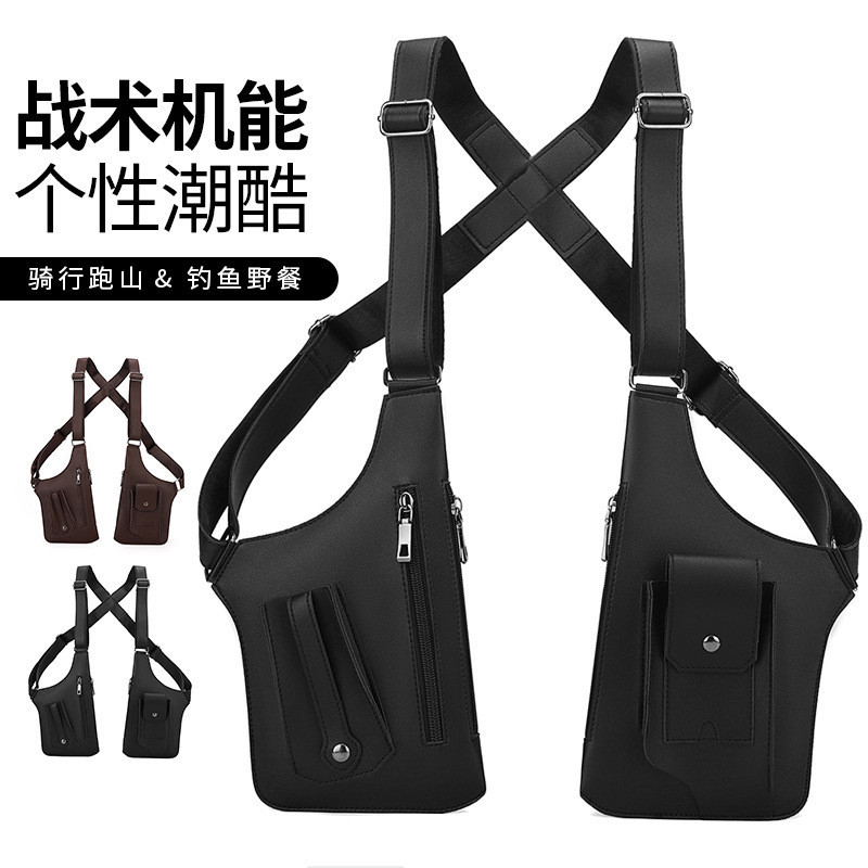 Retro Cool Tactical Bag Functional Shoulder Bag Men Multifunctional Street Women Outdoor Vest Vest V
