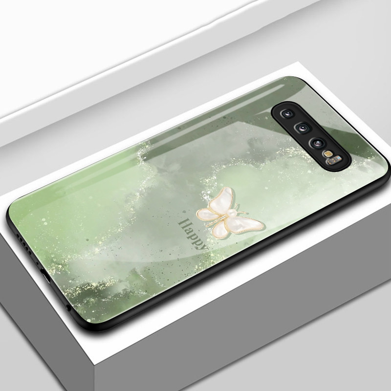 เคสสำหรับ Samsung S10 4G S10 Plus S10 Lite S20 FE S20 Pro S20 Ultra เคสโทรศัพท์ผีเสื้อรูปแบบเคสซิลิโคนเคสเคสแก้วซอฟต์เคส