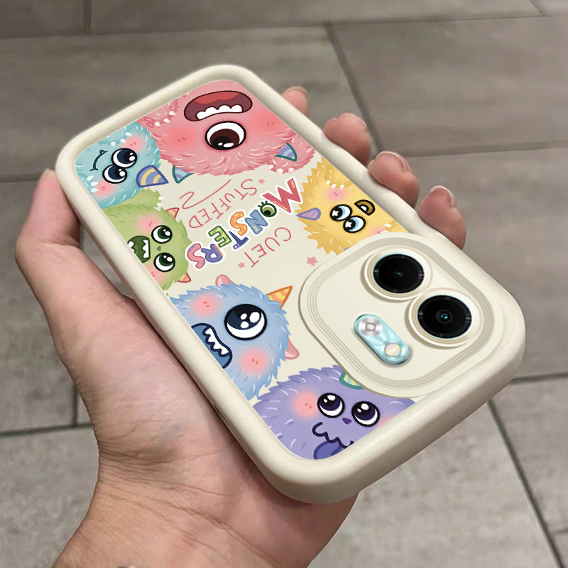 เคสสำหรับ Infinix Smart 9 Smart 9 HD Hot 50i เคสโทรศัพท์สัตว์ประหลาดน่ารักสามสีซิลิโคนกันกระแทก