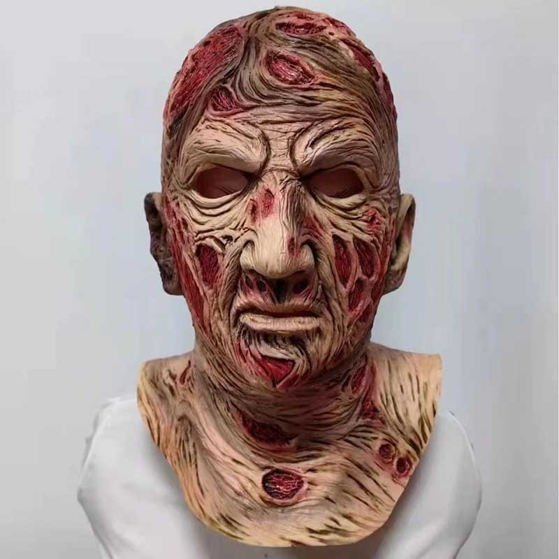 สยองขวัญมอนสเตอร์น่ากลัว Deluxe Evil Devil Freddy Krueger หน้ากากภาพยนตร์ฮาโลวีน A Nightmare บน Elm 
