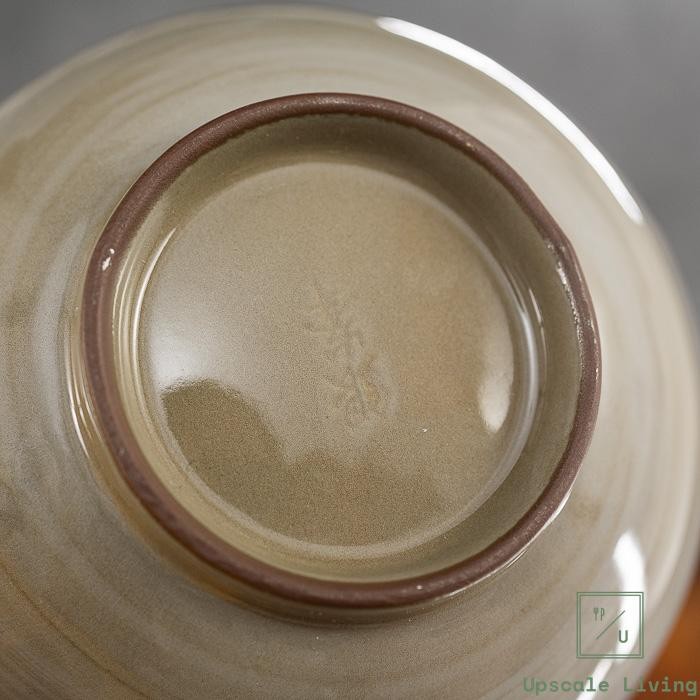 FCR0 ชามเซรามิกญี่ปุ่น Bakoyaki Tonsui Bowl Ginpo Hana-Mishima