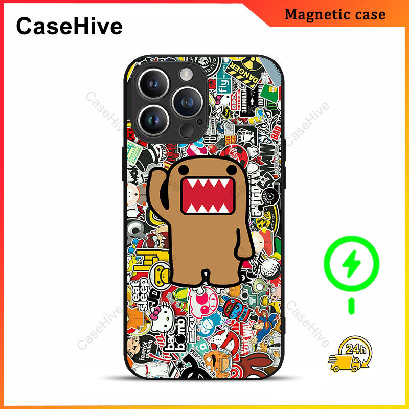 สติ๊กเกอร์ Domo Jdm เคสโทรศัพท์สําหรับ iPhone 17 Pro Max / iPhone 16 Pro Max / 15 Pro Max / 13 / Sam