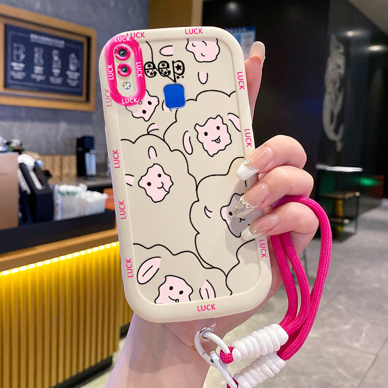 HP เคสโทรศัพท์สําหรับ VIVO Y91 Y91i Y93 Y95 Y91C Y1S Y90 กรณีน่ารักรูปแบบแกะการ์ตูนซิลิโคนเคสโทรศัพท