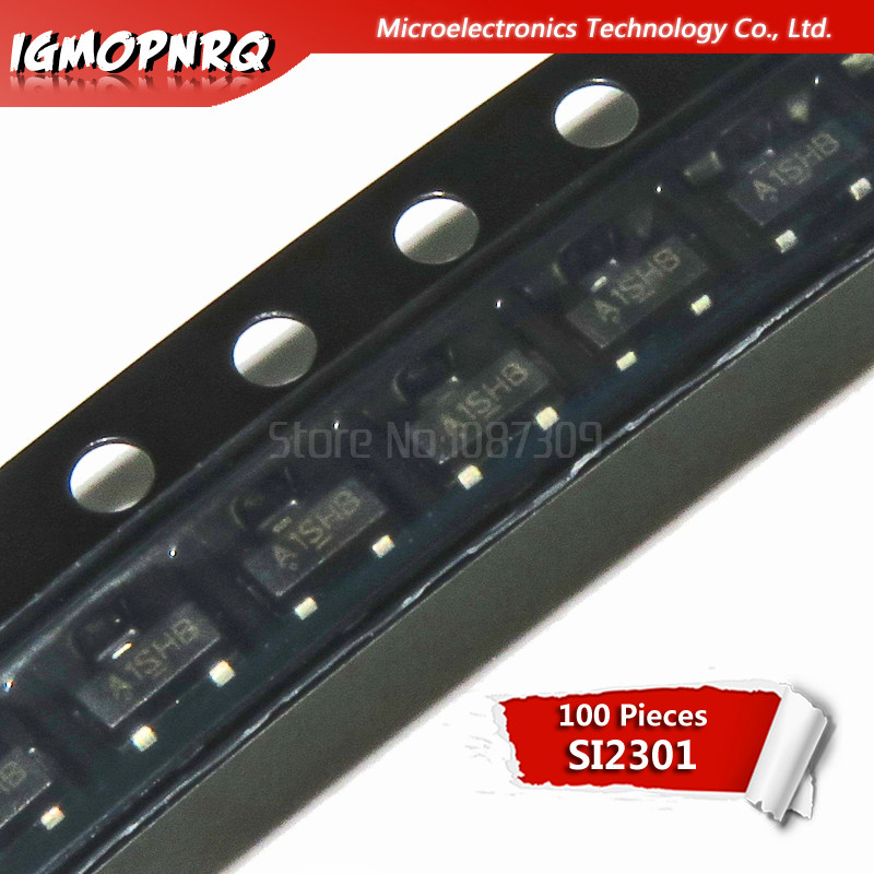 100 ชิ้น SI2301CDS SI2301BDS SI2301 A1SHB SOT23-3 MOSFET 20V 3.1A 1.6W 112 mhms @ 4.5V ใหม่เดิม