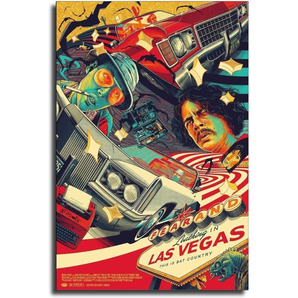 Cesar Moreno Fear และ Loathing Las Vegas Mondo โปสเตอร์ภาพวาดตกแต่งผ้าใบ Wall Art ห้องนั่งเล่นโปสเตอ