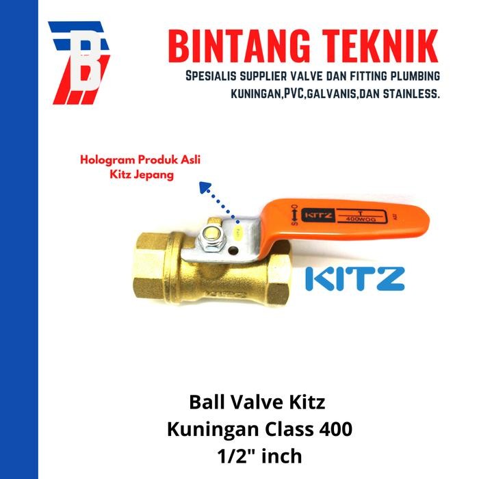 Kitz บอลวาล์วทองเหลือง / Stop Valve 1/2" นิ้ว Class 400 WOG