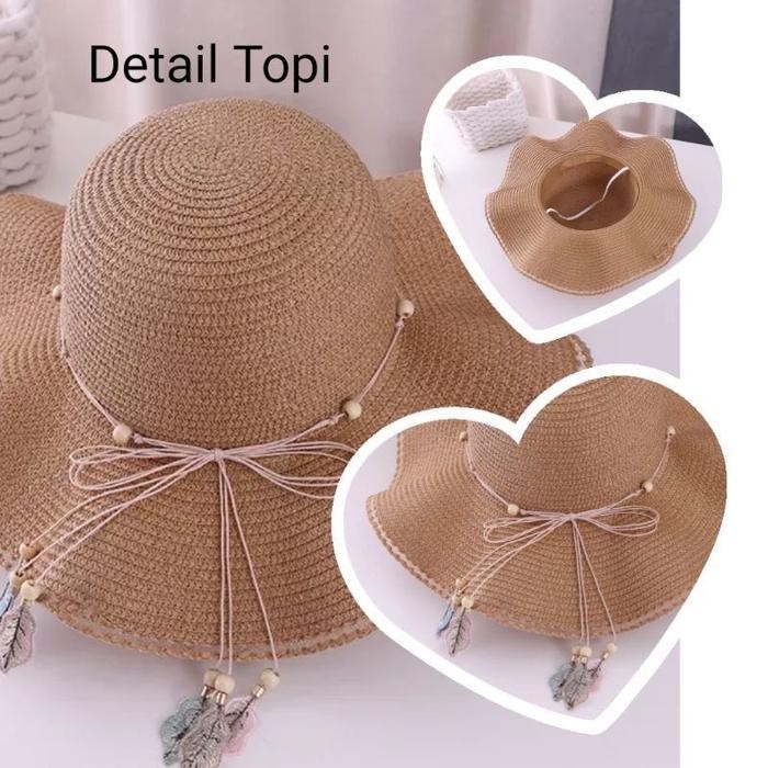Choice - Luffystore - Leaf Ribbon Beach Hat Summer Hat Beach Hat Womens Wave Hat Hat Hat