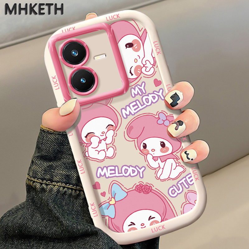 MHKETH เคสสำหรับ VIVO Y22 Y22s เคสโทรศัพท์ซิลิโคนรูปการ์ตูนน่ารักแสดงบุคลิกภาพ