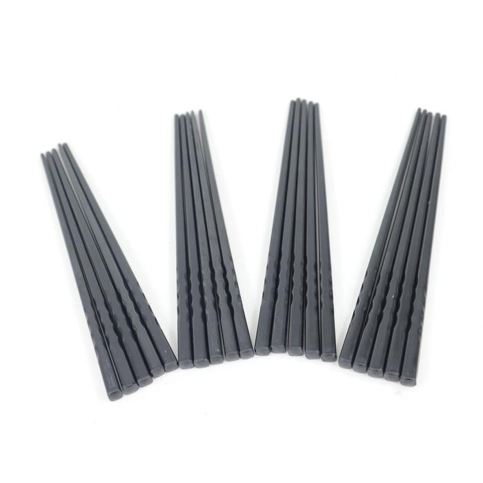 FCR0 Kz004 ตะเกียบเกลียวดําเมลามีนมังกรทอง 22Cm